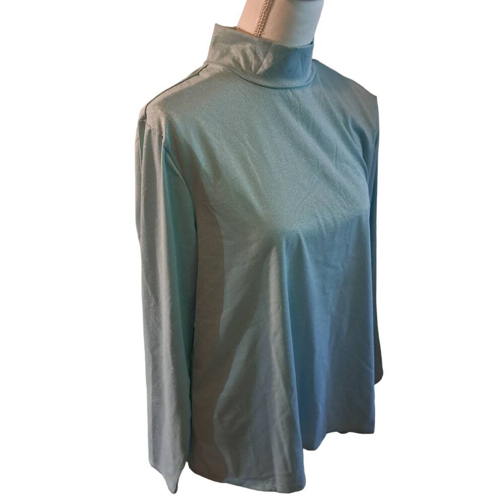 NWT-Beautiful Seafoam Silver Metallic Spandex-Nylon XL Susan Graver